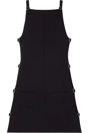 Courrèges Sukienki, Kobieta, Czarny, S, Wełna, Czarna wełniana mini sukienka