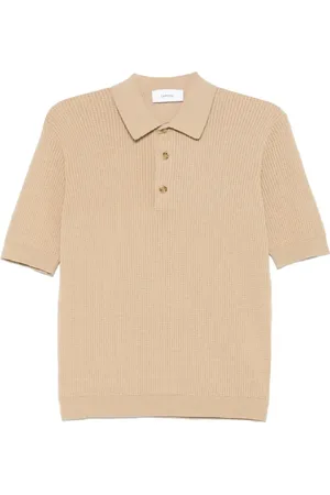 LARDINI Koszulki, Mężczyzna, Beżowy, S, Męski Polo Shirt Casual Styl