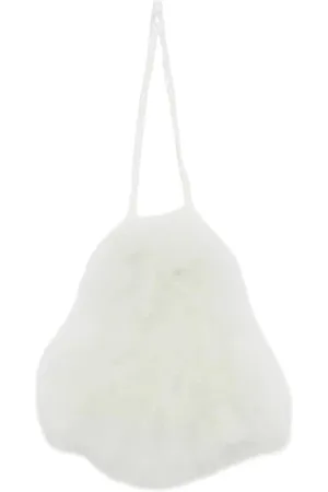 YVES SALOMON Torebki, Kobieta, Biały, ONE SIZE, Biała Torba z Piór