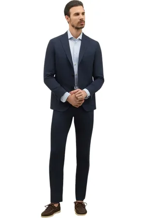 Boglioli Garnitury, Mężczyzna, Niebieski, XL, Lniany Tencel satynowy K-Suit