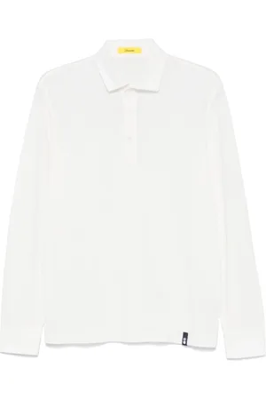DRUMOHR Koszulki, Mężczyzna, Biały, 2XL, Biała Koszulka Polo Z Etykietą