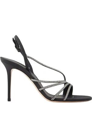 LE SILLA Buty, Kobieta, Czarny, 38 EU, Czarne sandały z kryształami Scarlet Divina