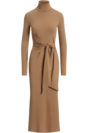 Ralph Lauren Sukienki, Kobieta, Beżowy, S, Beżowa sukienka midi