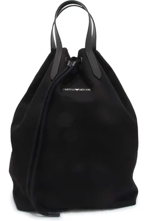 Emporio Armani Torebki, Kobieta, Czarny, ONE SIZE, Torba bawełniana z odpinanym paskiem