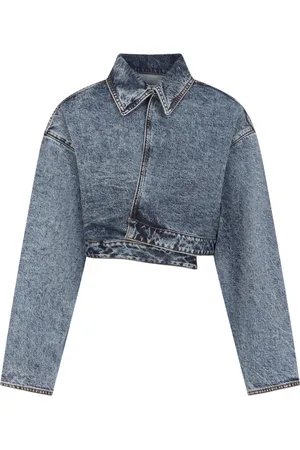 Alaïa Kurtki, Kobieta, Niebieski, S, Niebieska Kurtka Styl Odzież Damska