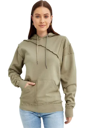 SER.O.YA Bluzy, Kobieta, Zielony, S, Khaki Bluza Kendric Luźny Krój
