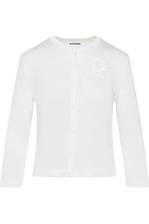 Jil Sander Swetry, Kobieta, Biały, S, Elegancki Biały Sweter