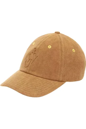 J.W.Anderson Akcesoria, Kobieta, brązowy, ONE SIZE, Bawełna, Brązowa czapka z zakrzywionym daszkiem