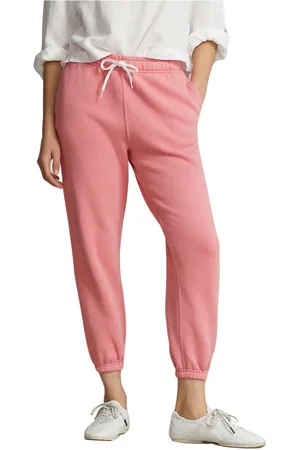 Ralph Lauren Spodnie, Kobieta, Różowy, L, Bawełna, Fleece Athletic Pant