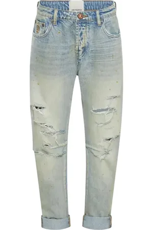 ONE TEASPOON Jeansy, Kobieta, Niebieski, W29, Bawełna, Rozprute Dżinsy Skinny