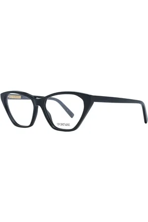 Sportmax Akcesoria, Kobieta, Czarny, ONE SIZE, Czarne Okulary Optyczne Damskie Styl Motyla