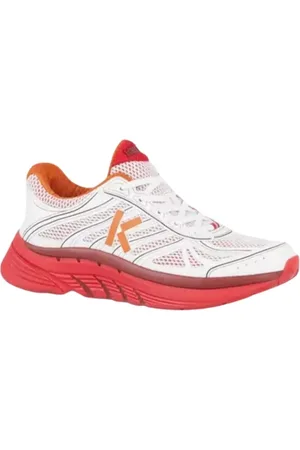 Kenzo Buty, Mężczyzna, Biały, 40 EU, Skóra, Białe Sneakersy z Czerwoną Podeszwą