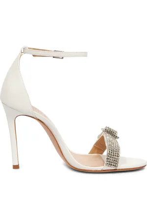 Schutz Buty, Kobieta, Biały, 38 EU, Sandały z kryształkami w stylu Perlah