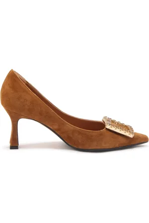 ROBERTO FESTA Buty, Kobieta, brązowy, 37 EU, Zamsz, Zamszowe Buty Lilly 8cm Obcas