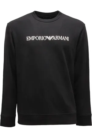 Emporio Armani Bluzy, Mężczyzna, Czarny, M, Koszulka Essential Czarny Logo Szlachetny