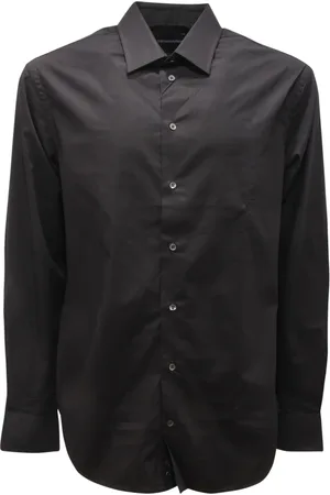 Emporio Armani Koszule, Mężczyzna, Czarny, S, Nowoczesna Koszula, Model H31Cm 5