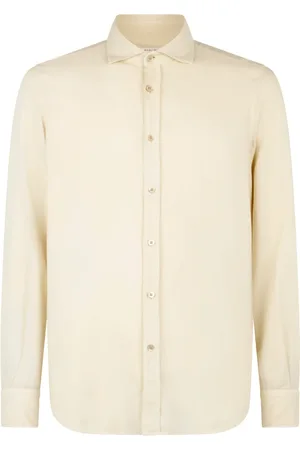 Boglioli Koszule, Mężczyzna, Biały, M, Garment Dyed Vaiella Shirt