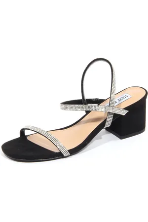 Steve Madden Buty, Kobieta, Czarny, 35 1/2 EU, Czarne Sandały ze Strassem