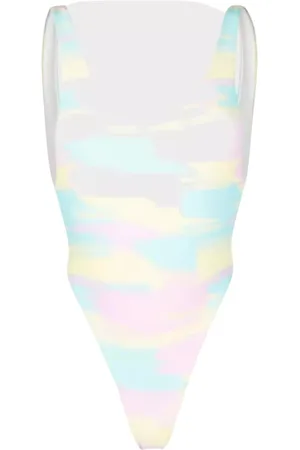 Reina Olga Stroje kąpielowe, Kobieta, Wielobarwność, L, Nylon, Funky Kostium w stylu Tie-Dye