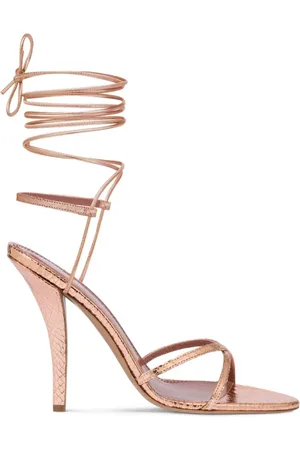 PARIS TEXAS Buty, Kobieta, Różowy, 36 EU, Złote Sandały Eleganckie Wygodne Stylowe Obcasy