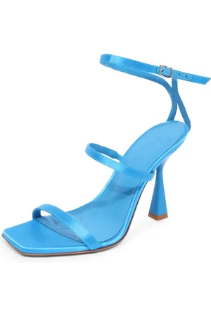 SERGIO LEVANTESI Buty, Kobieta, Niebieski, 40 EU, Len, Elegancki Sandał Telen Made in Italy
