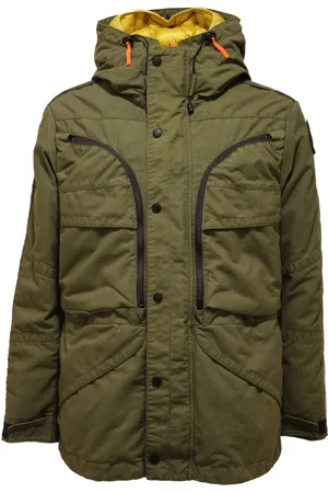 Parajumpers Kurtki, Mężczyzna, Zielony, M, Kurtka 3 w 1 Zielono-Żółta z Efektem Crinkle