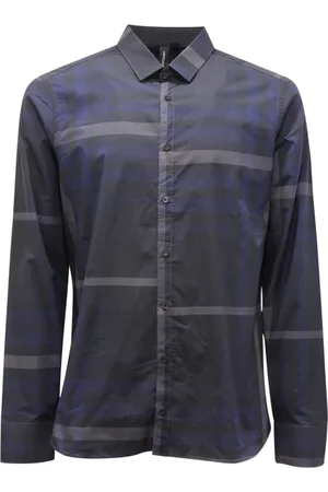 Neil Barrett Koszule, Mężczyzna, Niebieski, M, Slim Fit Koszula Made in Italy