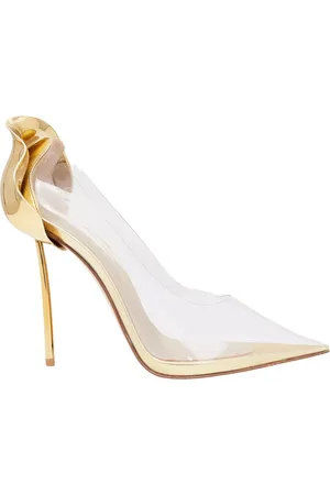 LE SILLA Buty, Kobieta, Żółty, 36 EU, Złote szpilki Petalo Kwiatowe