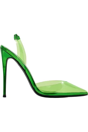 Femme LA Buty, Kobieta, Zielony, 40 EU, Zielone szpilki z PVC - Edycja Limitowana