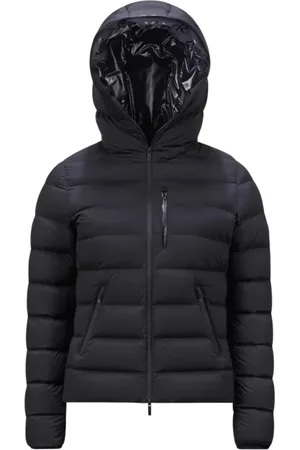 Moncler Kurtki, Kobieta, Czarny, M, Czarna kurtka puchowa z kapturem