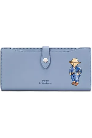 Ralph Lauren Akcesoria, Kobieta, Niebieski, ONE SIZE, Elegancki Portfel Skórzany