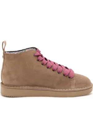 Panchic Buty, Kobieta, brązowy, 39 EU, Zamsz, Eko-futrzane botki orzech-brąz róż