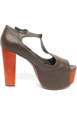 Jeffrey Campbell Buty, Kobieta, brązowy, 40 EU, Foxy Wood Brązowy Sandał