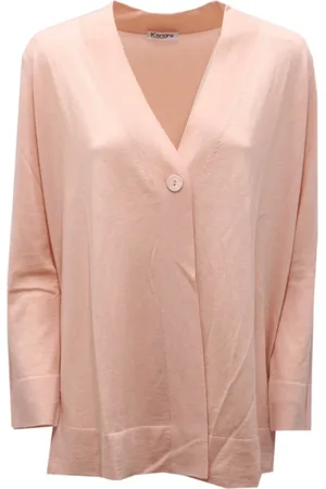 KANGRA CASHMERE Swetry, Kobieta, Różowy, S, Kaszmir, Kardigan Sweter Jedwab/Kaszmir Model 7571