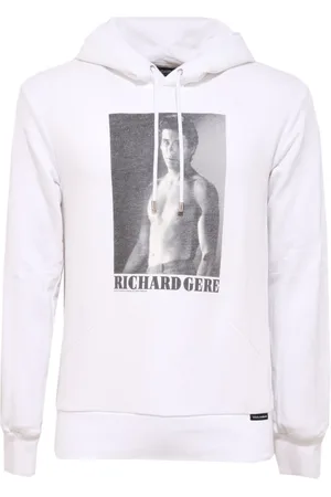 Dolce & Gabbana Bluzy, Mężczyzna, Biały, M, Vintage Print Hoodie Sweatshirt