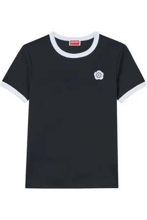 Kenzo Koszulki, Kobieta, Czarny, XS, Czarna koszulka z logo