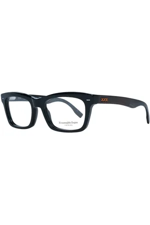 Ermenegildo Zegna Akcesoria, Mężczyzna, Czarny, ONE SIZE, Czarne Okulary Optyczne Mężczyźni Styl Trapezium