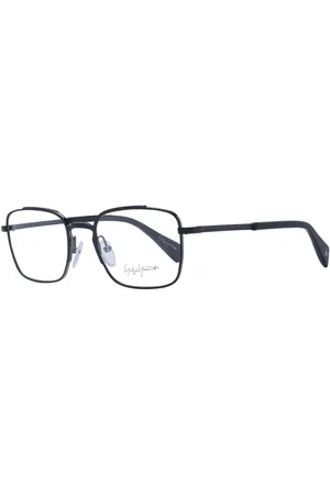 YOHJI YAMAMOTO Akcesoria, unisex, Czarny, ONE SIZE, Czarne Okulary Optyczne Męskie Styl Prostokątny