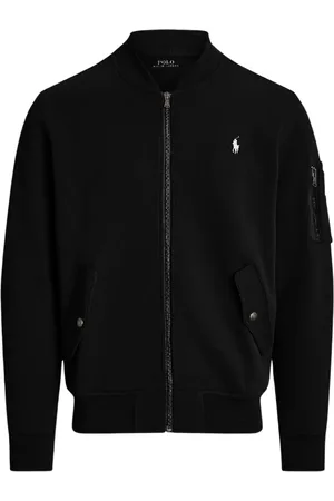 Ralph Lauren Kurtki, Mężczyzna, Czarny, L, Czarna kurtka bomber z logo