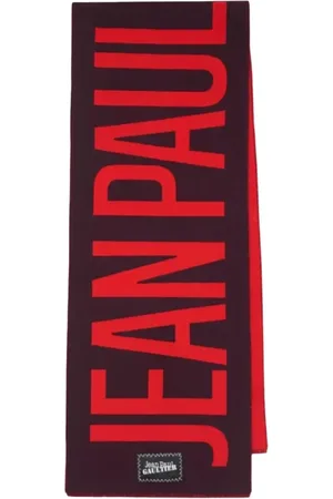 Jean Paul Gaultier Akcesoria, Kobieta, Czerwony, ONE SIZE, Czerwony Szalik Oversize z Logo