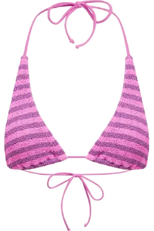 Bond Eye Stroje kąpielowe, Kobieta, Różowy, ONE SIZE, Różowy Top Bikini w Paski Sofie