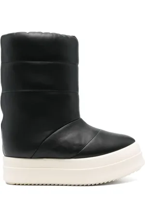 Rick Owens Buty, Mężczyzna, Czarny, 41 EU, Wyściełane Buty na Grubej Podeszwie