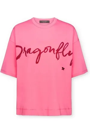 Elena Miro Koszulki, Kobieta, Różowy, XS, T-shirt z napisem 