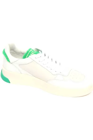 Ghoud Buty, Kobieta, Biały, 40 EU, Skóra, Niskie Skórzane Sneakersy Biało-Miętowe