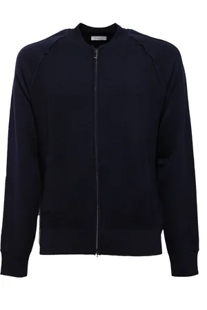 Paolo Pecora Bluzy, Mężczyzna, Niebieski, S, Round-neck Knitwear