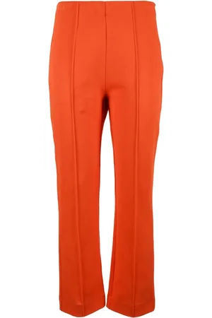 Sportmax Spodnie, Kobieta, Pomarańczowy, M, Spodnie Slim Fit z mieszanki bawełny