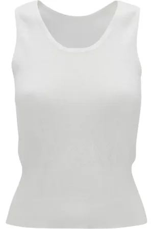 J.W.Anderson Koszulki, Kobieta, Biały, S, Nylon, Biały Dopasowany Top Serce Strzała