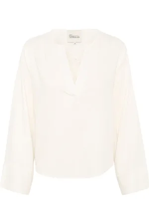 My Essential Wardrobe Bluzki, Kobieta, Biały, 3XL, Blouses