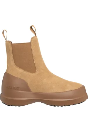 Moon Boot Buty, Kobieta, Beżowy, 37 EU, Poliester, Botki Chelsea Bez Zapięcia