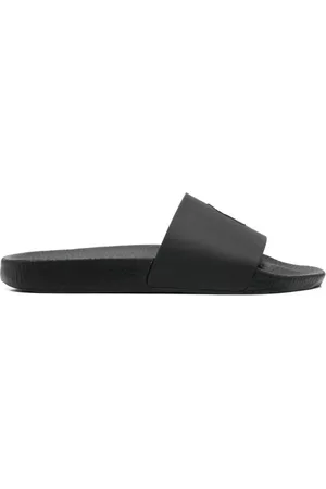 Ralph Lauren Buty, Mężczyzna, Czarny, 41 EU, Czarne Klapki Sliders